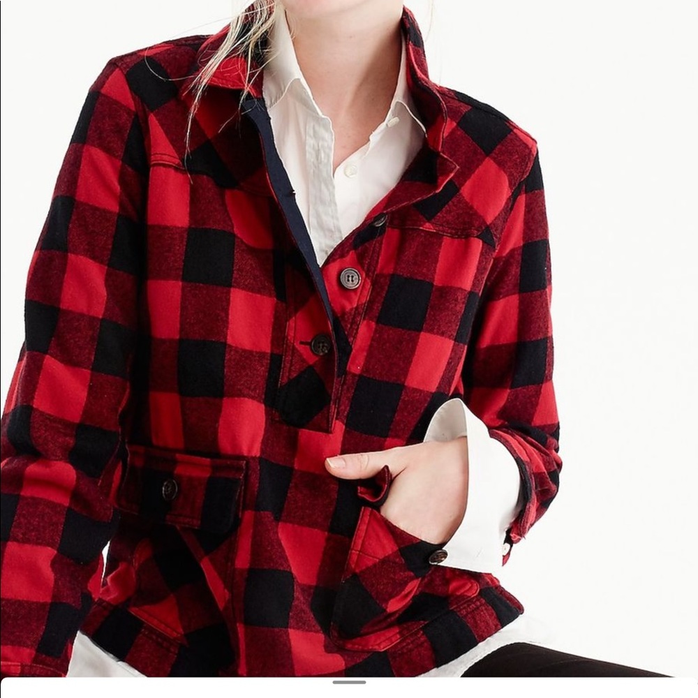 J Crew Buffalo Check Shirt Jacket